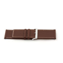 Correa de reloj de cuero genuino color marrón 34mm EX-J43